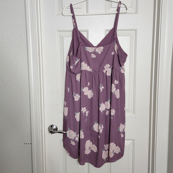 Torrid Purple Floral High Low Dress Size 3 - Picture 2 of 8